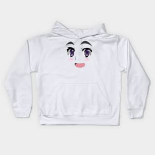 Anime cute face Kids Hoodie